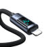 Фото #11 товара Kabel do iPhone z wyświetlaczem LED Lightning - USB-A 2.4A 1.2m czarny
