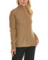 Forte Cashmere Center Front Seam Funnel Neck Cashmere Sweater Women's Brown Xs