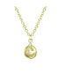 14K Gold Plated Cubic Zirconia Asymmetrical Pendant Necklace