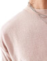 ASOS DESIGN oversized t-shirt in pink towelling Розовый, XS - Chest 36 - фото #3