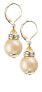 Серьги Lampglas ECU29 Pearl Touch gold, beige, clear - фото #1