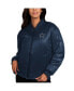 Women's Oatmeal, Navy Dallas Cowboys Switchback Reversible Full-Zip Jacket