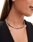 DesignB London torque choker necklace in silver