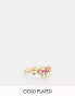 Girls Crew 18k gold plated pretty in pink bow adjustable ring