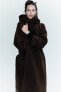 Фото #5 товара Пальто из смесовой шерсти manteco с капюшоном — zw collection ZARA