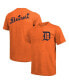 Фото #1 товара Men's Threads Orange Detroit Tigers Throwback Logo Tri-Blend T-shirt