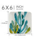 Фото #3 товара Cactus Verde Set of 4 Canape Plates, 6" 4 Asst