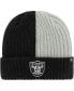 Фото #1 товара Men's Black Las Vegas Raiders Fracture Cuffed Knit Hat