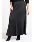 ფოტო #3 პროდუქტის Plus Size Maxi Satin Skirt