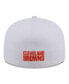 Фото #4 товара Men's White Cleveland Browns Omaha 59FIFTY Fitted Hat