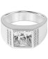 ფოტო #3 პროდუქტის Men's Lab-Created White Sapphire (6-1/3 ct. t.w.) Ring in Sterling Silver