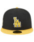Фото #3 товара Men's Black, Gold Los Angeles Dodgers 59FIFTY Fitted Hat