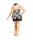 ფოტო #4 პროდუქტის Plus Size Flare Knit Swim Skirt