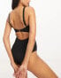 Ivory Rose Fuller Bust crinkle scoop back swimsuit in black