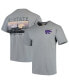 Фото #1 товара Men's Gray Kansas State Wildcats Team Comfort Colors Campus Scenery T-shirt