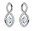 Фото #1 товара Sparkling Silver Precious Stone Topaz Drop Earrings SE09089TZ