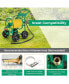 Фото #6 товара Garden Water Hose Reel Cart with 4 Wheels and Non-slip Grip - Green