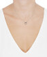 ფოტო #2 პროდუქტის Diamond Double Heart Pendant Necklace (1/4 ct. t.w.) in 14k Two-Tone Gold, 16" + 2" extender