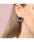 ფოტო #3 პროდუქტის Women's Black Stone Stud Earrings