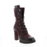 A.S.98 Vivienne A53205-302 Womens Burgundy Leather Casual Dress Boots