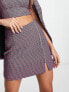 Фото #1 товара Miss selfridge dogtooth mini skirt with diamante trim co-ord in pink and blue