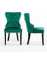 Velvet Upholstered Tufted Dining Chairs Set of 2