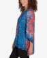 ფოტო #4 პროდუქტის Petite Scoop Neck Jacquard Knit Top with Bar Detail