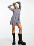 Фото #5 товара Daisy Street mini smock dress in blue check