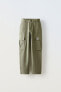 Cargo trousers with label detail