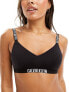 Calvin Klein intense power micro lightly lined crop bralette in black