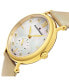 ფოტო #2 პროდუქტის Alexander Watch AD201-02, Ladies Quartz Small-Second Watch with Yellow Gold Tone Stainless Steel Case on Gold Satin Strap