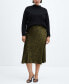 Фото #4 товара Women's Printed Satin Skirt