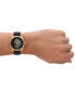 ფოტო #5 პროდუქტის Men's Dante Multifunction Black Leather Watch 42mm