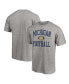 Фото #1 товара Men's Heathered Gray Michigan Wolverines First Sprint Team T-shirt