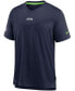 ფოტო #3 პროდუქტის Men's College Navy Seattle Seahawks Sideline Coaches Performance V-Neck T-shirt