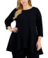 Plus Size Shiny Swing Top, Created for Macy's