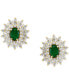 ფოტო #7 პროდუქტის EFFY® Sapphire (1/3 ct. t.w.) & Diamond (1/3 ct. t.w.) Stud Earrings in 14k White Gold. (Also available in Ruby and Emerald)