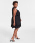 Plus Size Solid Sleeveless Tie-Front Elastic-Waist Tiered Dress, Created for Macy's