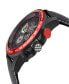 ფოტო #2 პროდუქტის Men's Scuderia Black Leather Watch 45mm