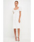 ფოტო #2 პროდუქტის Women's Texture White Midi Dress