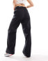 Фото #6 товара Nike mini swoosh high rise woven trousers in black