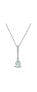 Фото #1 товара Macy's aquamarine (7/8 ct. t.w.) & Diamond (1/20 ct. t.w.) 18" Pendant Necklace in 14k White Gold