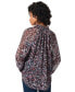 ფოტო #6 პროდუქტის Petite Floral-Print Raglan-Sleeve Peasant Blouse