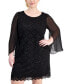 Plus Size Sequined Lace Sheath Dress