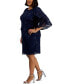 ფოტო #3 პროდუქტის Plus Size Sequined Lace Sheath Dress