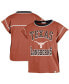 Фото #1 товара Футболка обрубленная '47 Brand женская Техасский оранжевый Техасские Скоты Sound Up Maya.