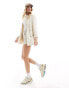 Фото #1 товара Stradivarius oversized linen look blazer in natural