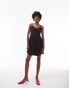 Фото #1 товара Topshop strappy pleated mini sundress in black