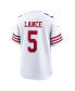 Men's Trey Lance White San Francisco 49ers Player Game Jersey