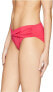 Tommy Bahama Womens 173035 High-Waist Twist Front Bikini Bottoms Cerise Size XS